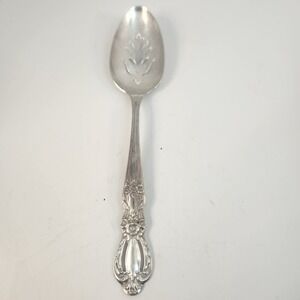 International Silver 1847 Rogers Grand Heritage Pierced Serving Spoon Floral